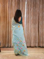 Insiya : Hand-Brush Painted Mul Cotton Saree - Image 2