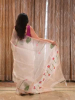 Insiya :  Linen Silk Jamdani Saree - Image 2