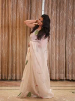 Insiya :  Linen Silk Jamdani Saree - Image 5