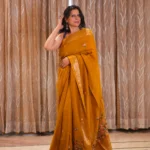 Insiya : Hand-Embroidered Dola Silk Saree