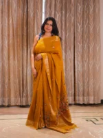 Insiya : Hand-Embroidered Dola Silk Saree - Image 5