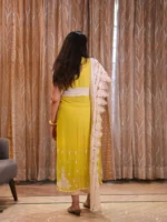 Insiya: Unstitched Muslin Suit with Delicate Lace Work - Image 2