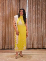 Insiya: Unstitched Muslin Suit with Delicate Lace Work