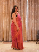 Insiya: Shimmering Cotton Tissue Linen Jamdani Saree - Image 2