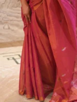 Insiya: Shimmering Cotton Tissue Linen Jamdani Saree - Image 4
