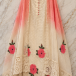 Insiya: Ruhani Cotton Suit with Handcrafted Kiroshiya Lace
