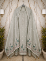Pista Green Jaamdani suit set
