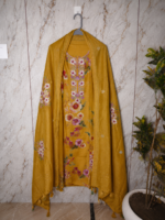 Golden Glow Handworked Cotton Silk Suit