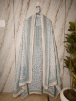 Floral Blue Linen Suit - Image 2