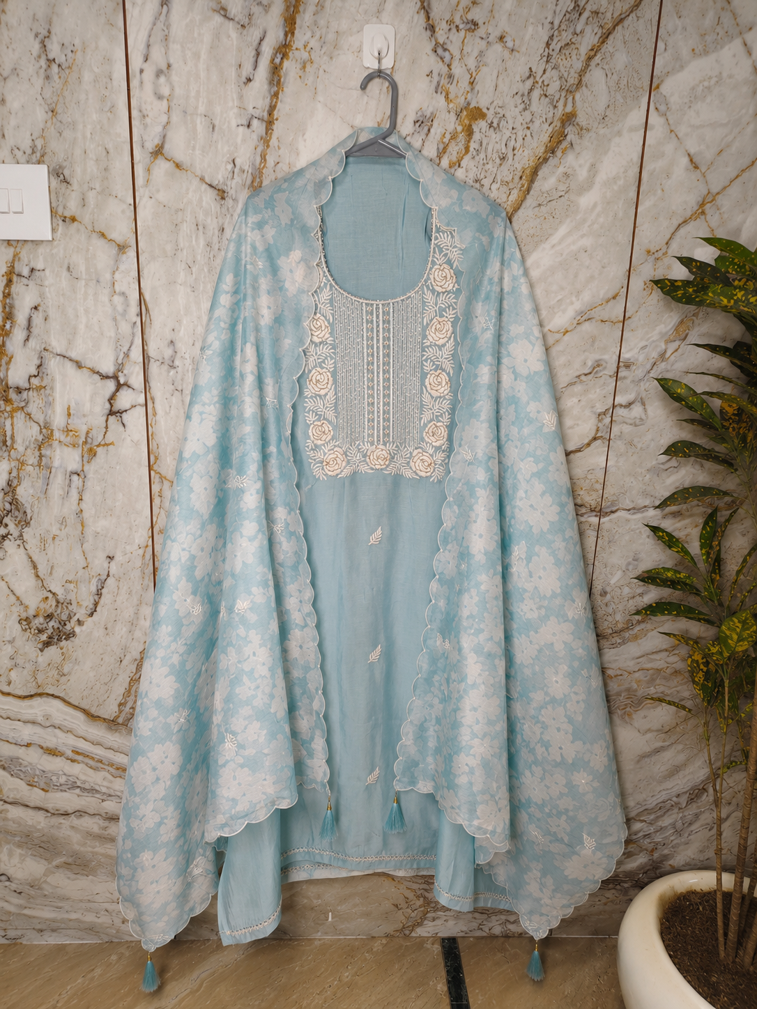ChatGPT Image May 26, 2026, 11_35_13 AM Regal Pearl Embellished Chanderi Suit - Image 1
