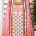 Vintage Stripe Elegance Muslin Suit