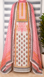 Vintage Stripe Elegance Muslin Suit