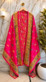 Elegant Position Work Magenta Dola Silk Suit