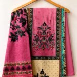 Multicolored Floral  Unstitched Cotton suit