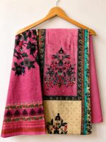 Multicolored Floral  Unstitched Cotton suit