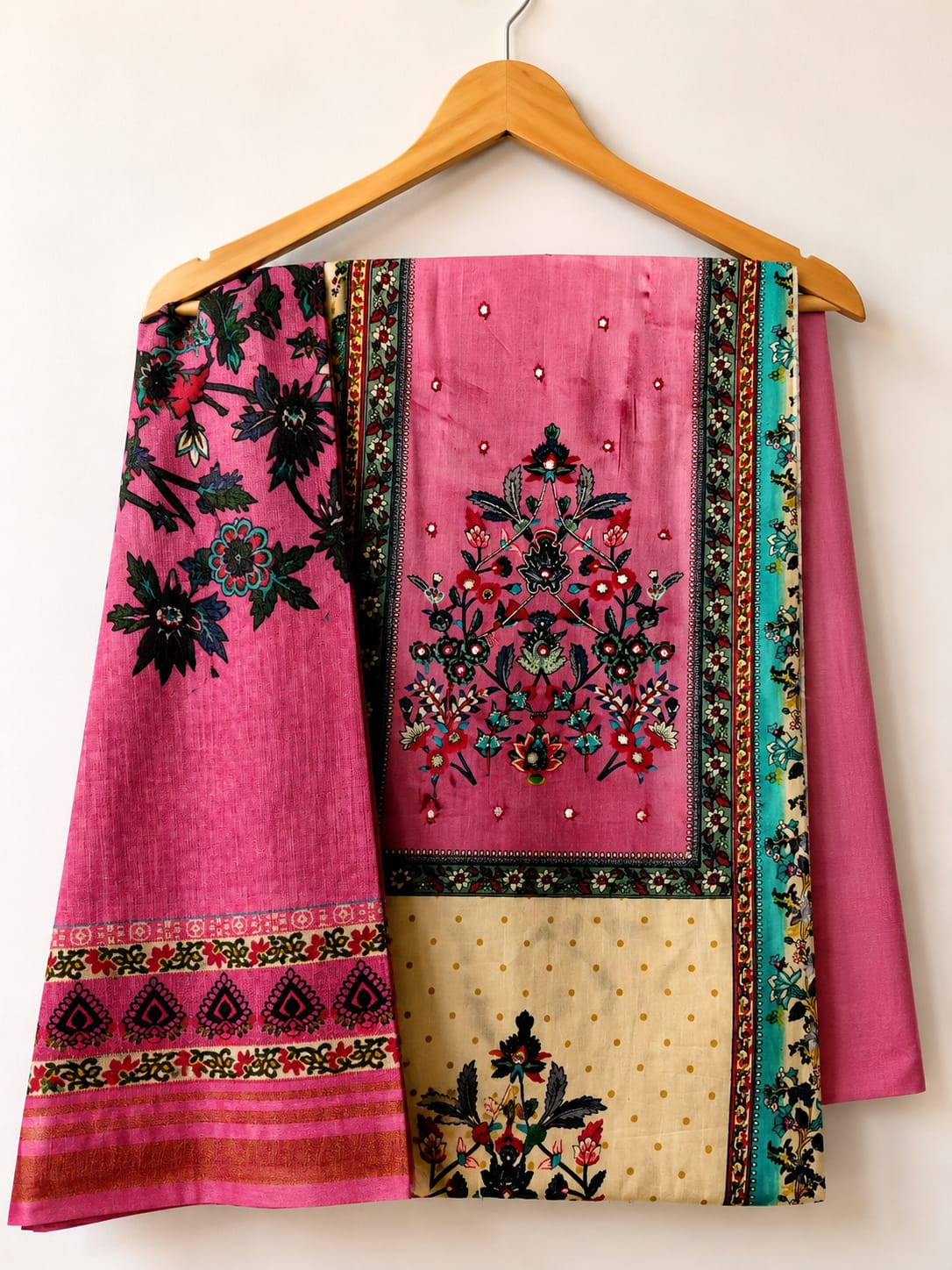 IMG-20260606-WA0024 Multicolored Floral Unstitched Cotton suit - Image 1