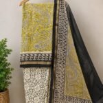 Abira Hand Block Chanderi  Unstitched Suit