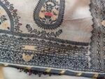 Zariya Off-White Weaved Muslin Unstitched Suit - Image 4