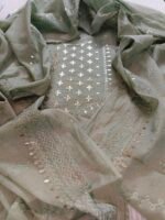 Zoraya Pitta work Mul Cotton  Unstitched suit - Image 2