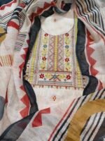 Delicate thread hand embroidery Linen Suit - Image 2