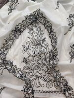Insiya:Noir Elegance Cut Work Muslin Suit - Image 2