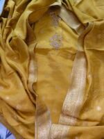 Golden Veil Dola Silk Unstitched Suit Set - Image 2