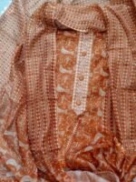 Ginger Orange Maheshwari  Unstitched Suit - Image 2