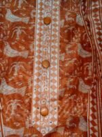 Ginger Orange Maheshwari  Unstitched Suit - Image 3