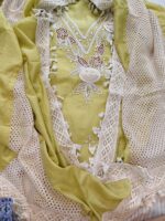 Insiya:Meher Mul Cotton Suit with Jute Lace & Mirror Work - Image 2