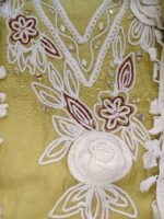Insiya:Meher Mul Cotton Suit with Jute Lace & Mirror Work - Image 3