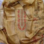 Floral Elegance Golden Tissue Suit - Image 2