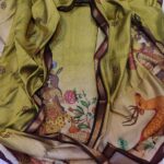 Insiya: Regal Maheshwari parrot Green Suit - Image 2