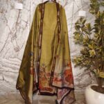 Insiya: Regal Maheshwari parrot Green Suit