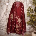 Insiya:Regal Maheshwari Suit in Maroon