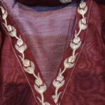 Insiya:Regal Maheshwari Suit in Maroon - Image 3