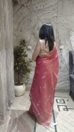 Insiya: Shimmering Cotton Tissue Linen Jamdani Saree - Image 6