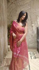 Insiya: Shimmering Cotton Tissue Linen Jamdani Saree