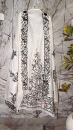 Noir Elegance Cut Work Muslin Unstitched Suit