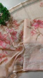Naayra Linen  Unstitched Suit with Artisan Knot Work - Image 3