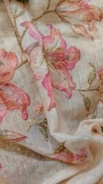 Naayra Linen  Unstitched Suit with Artisan Knot Work - Image 4