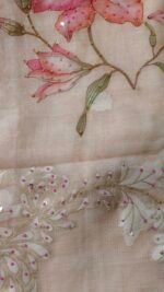 Naayra Linen  Unstitched Suit with Artisan Knot Work - Image 5