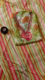 Afsaana Shimmer Unstitched Suit - Image 2