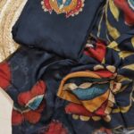 Insiya:Premium Black Suit Set with Ethnic Artwork
