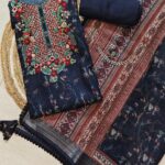 Insiya:Artisan Floral Embroidered Linen Suit