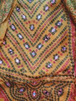 Insiya:Glass Fabric Suit with Mirror Work & Jaipuri Bandhej Design - Image 3