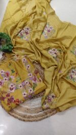 Golden Glow Handworked Cotton Silk Suit - Image 2
