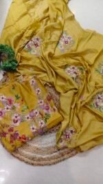 Golden Glow Handwork Cotton Silk Unstitched Suit - Image 2
