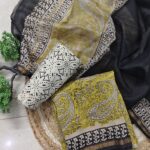 Abira hand block Chanderi suit