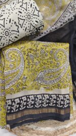 Abira hand block Chanderi suit - Image 3
