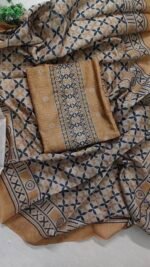 Heritage Handwork Tussar Silk Unstitched Suit - Image 5